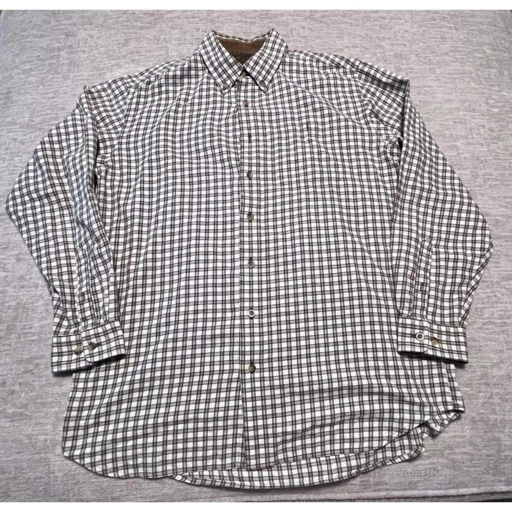 L.L. Bean Town & Field‎ Men's Button-Down Shirt Plaid Long Sleeve Casual